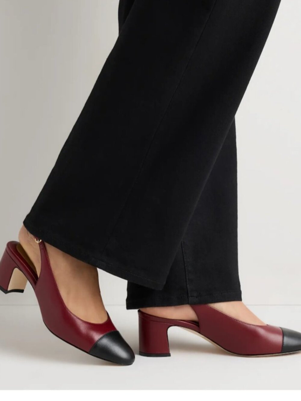 Quince Italian Leather Slingback Heels